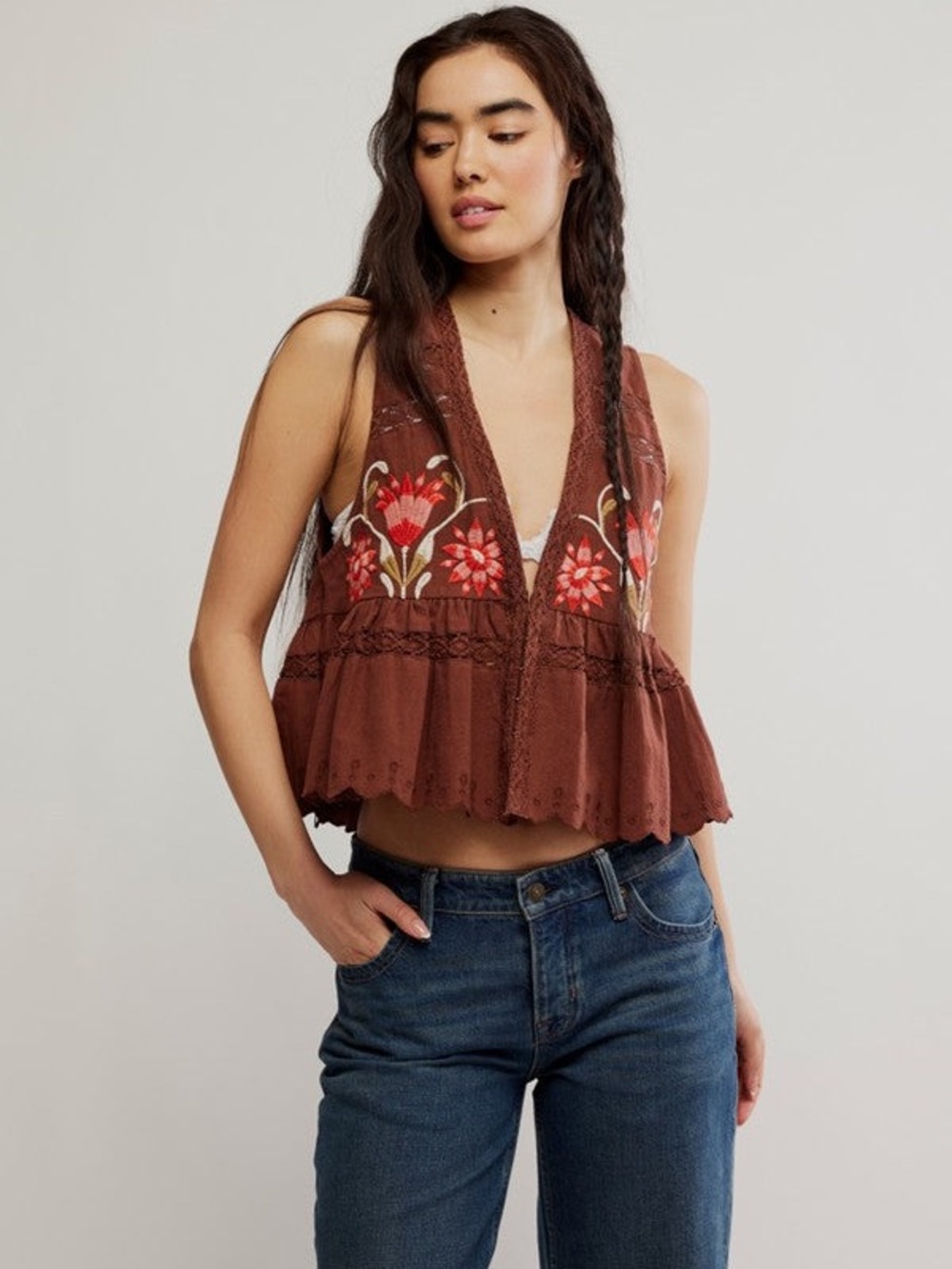 NWT FREE PEOPLE Bali Vine Whispers Top | MSRP $148 Size XS Oversized